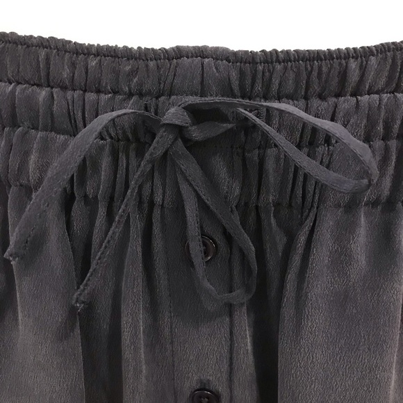 Joie Wendolyn Silk Skirt small blue button down drawstring - Picture 4 of 10